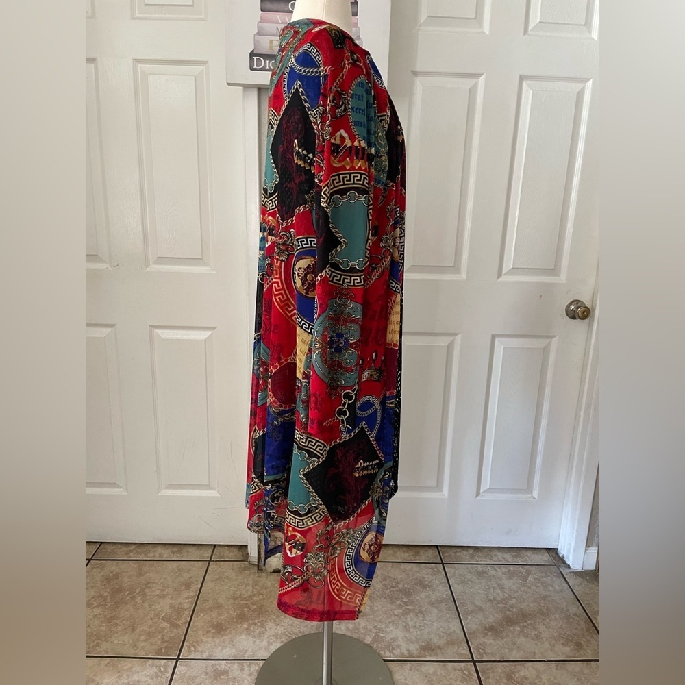 RETRO NYC Multicolor Patterned Garment Size M - Picture 7 of 9